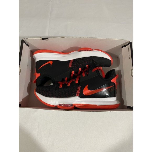New Mens Size 12 Black Red Nike Lebron Witness V Basketball Shoes CQ9380 005